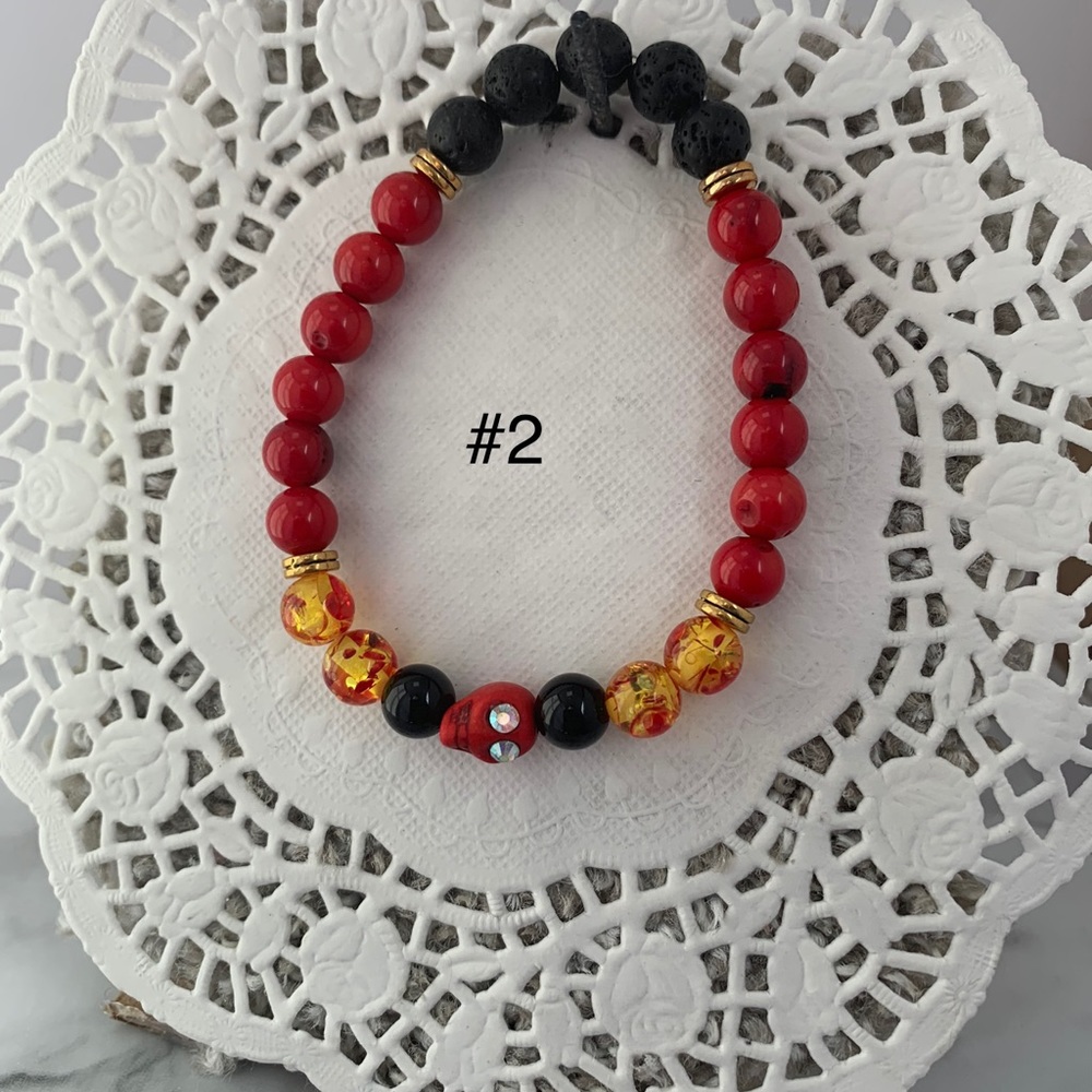 2/30$ 🔮 Red Dragon Gemstone Bracelet - Picture 1 of 8
